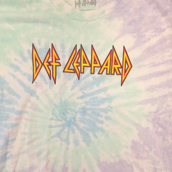 Def Leppard Band Graphic Short Sleeve T Shirt Womens Size Large L Tie Dye - Picture 4 of 9